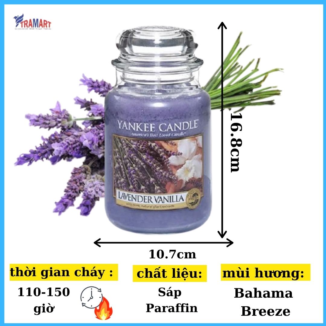 Hũ nến thơm Lavender Vanila Yankee Candle YAN2738