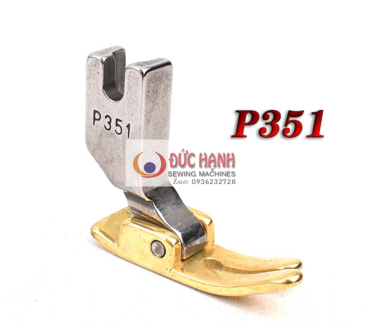 Chân vịt máy may 1 kim công nghiệp hàng tốt p351 mạ màu vàng