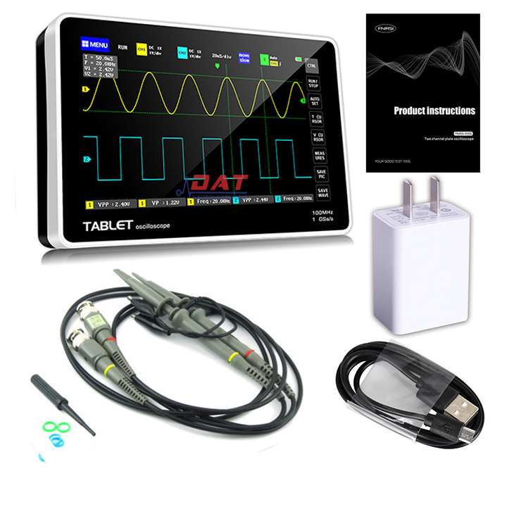 [HCM]Máy Hiện Sóng Mini Kỹ Thuật Số Kênh Đôi 100M Băng Thông 1GS Oscillocope Mini FNIRSI-1013D