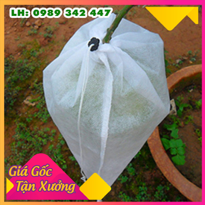 Xả hàng túi bọc bưởi diễn 50 túi kt 25*30cm vải không dệt tái sử dụng nhiều lần đường may chắc chắn càng mua càng rẻ