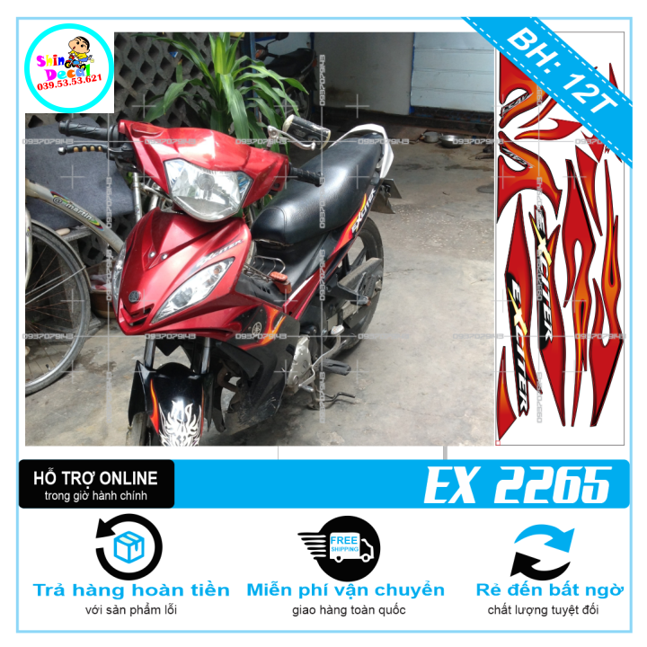 Tem xe exciter 2007 lửa giống zin
