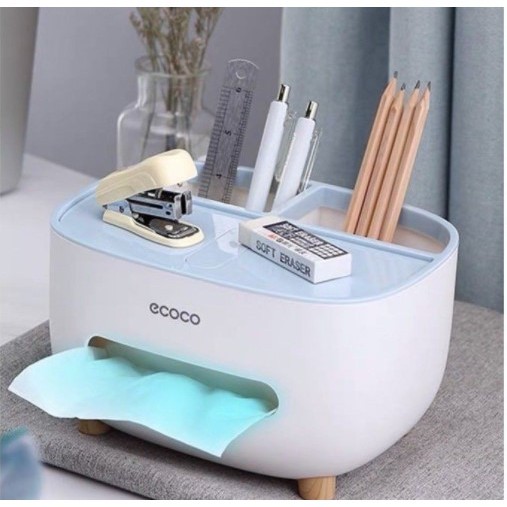 Hộp Đựng Giấy Ăn Ecoco Thiết Kế Khay Để Đồ Tiện Dụng