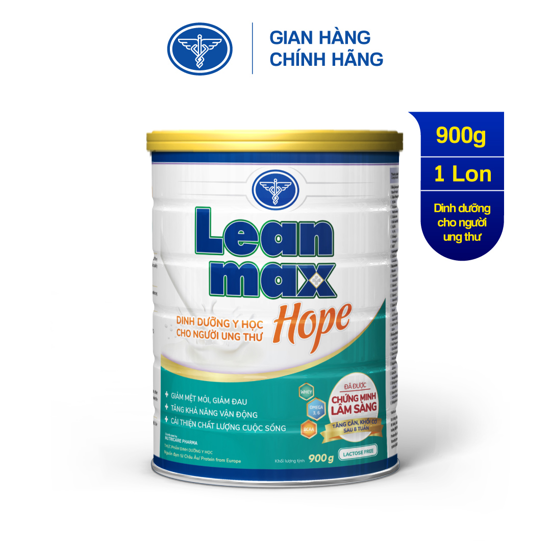 Lon sữa Leanmax Hope 900g - dinh dưỡng y học dành cho người ung thư