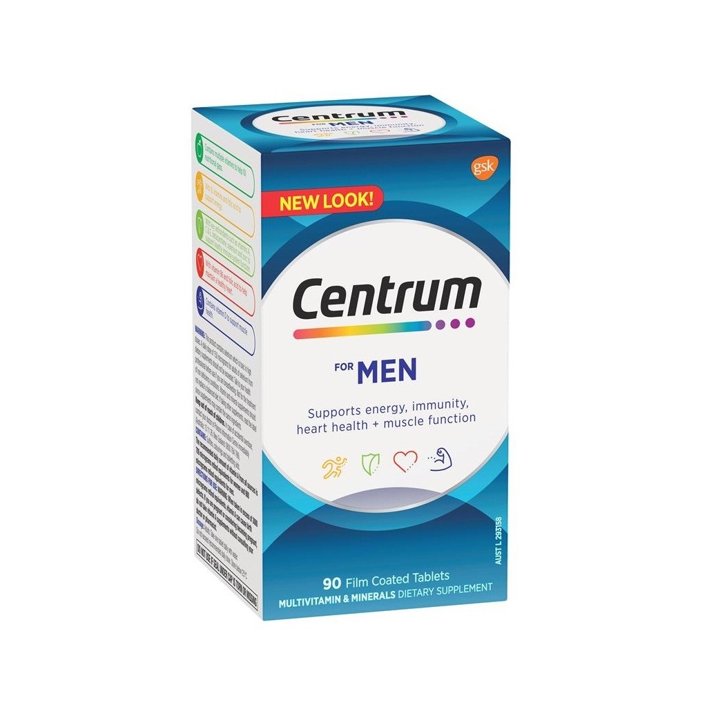 Vitamin tổng hợp centrum for men cho nam giới dưới 50 tuổi, 90 viên
