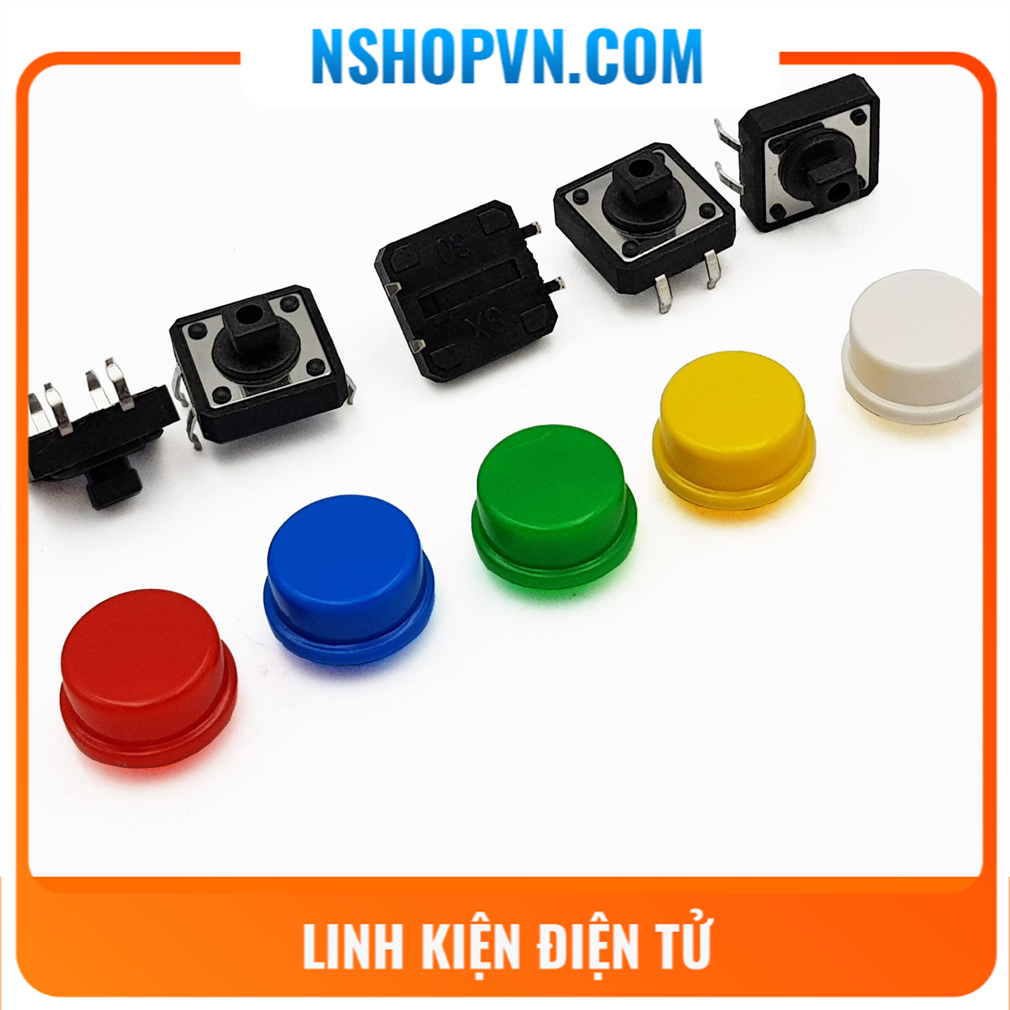 2 bộ 5 nút nhấn 12 x 12 x 7mm 5 màu