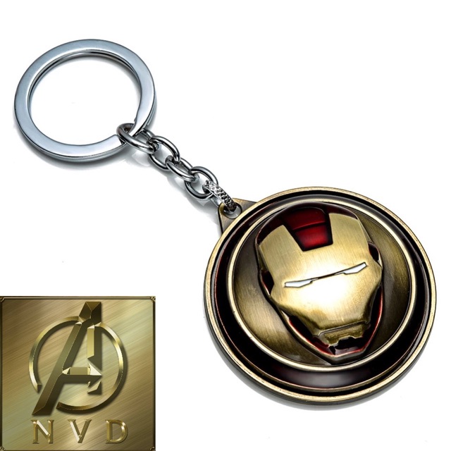 [HCM]Móc khoá Marvel khiên Iron man xoay