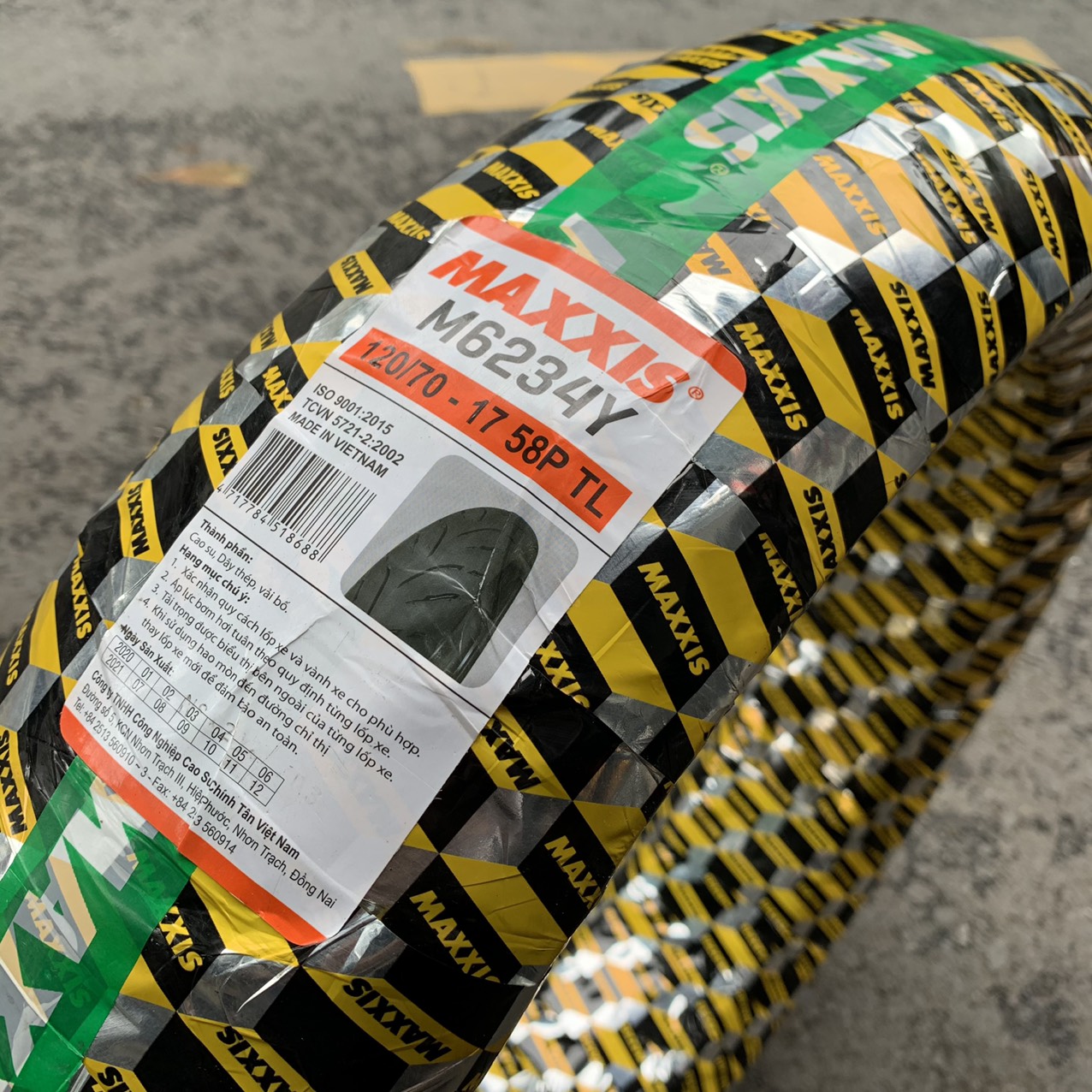 [HCM]VỎ MAXXIS 120/70-17 M6234Y 58P TL