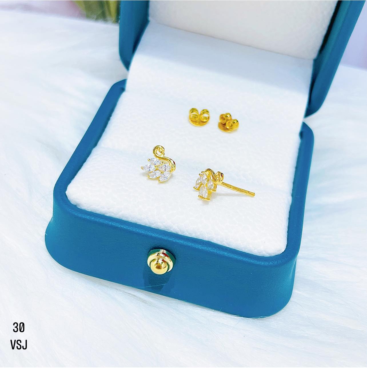 Bông tai nữ vàng tây nụ hoa MS28