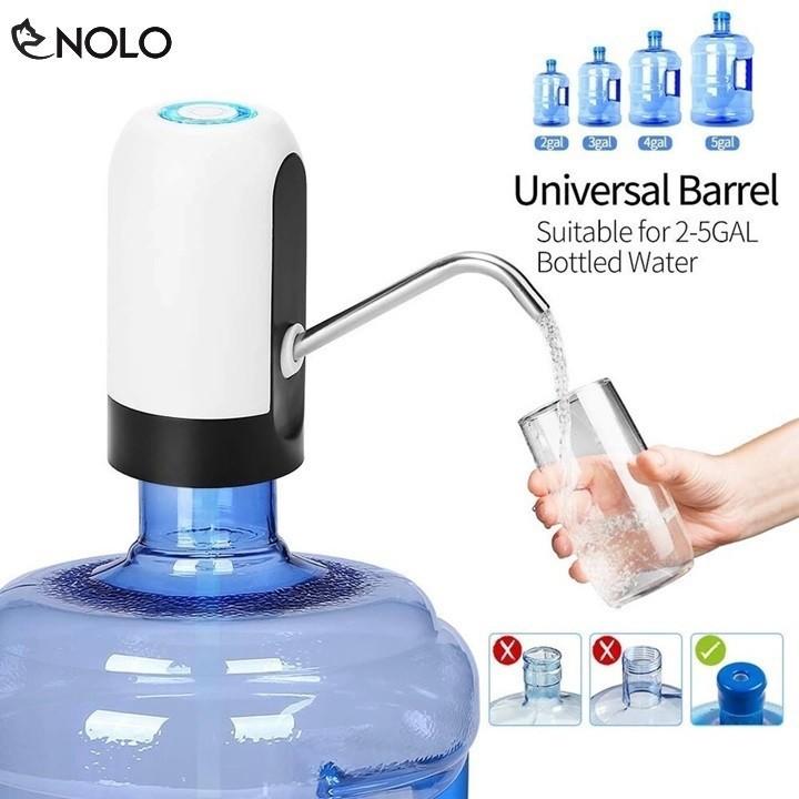 Máy Bơm Nước Mini Tự Động Cho Bình Nước Khoáng Nguồn Pin Sạc