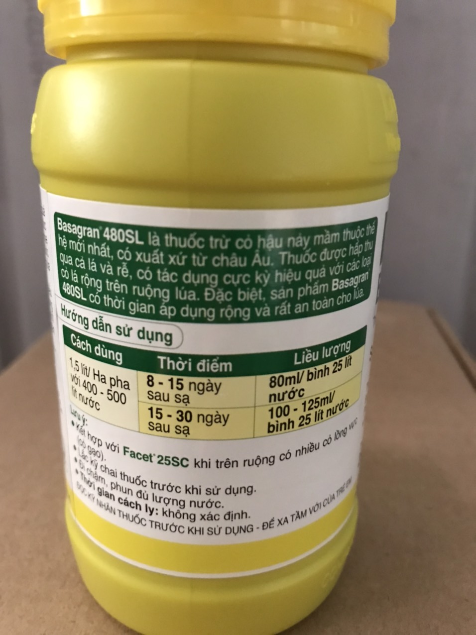 Thuốc trừ cỏ BASAGRAN 480 SL 250ML.