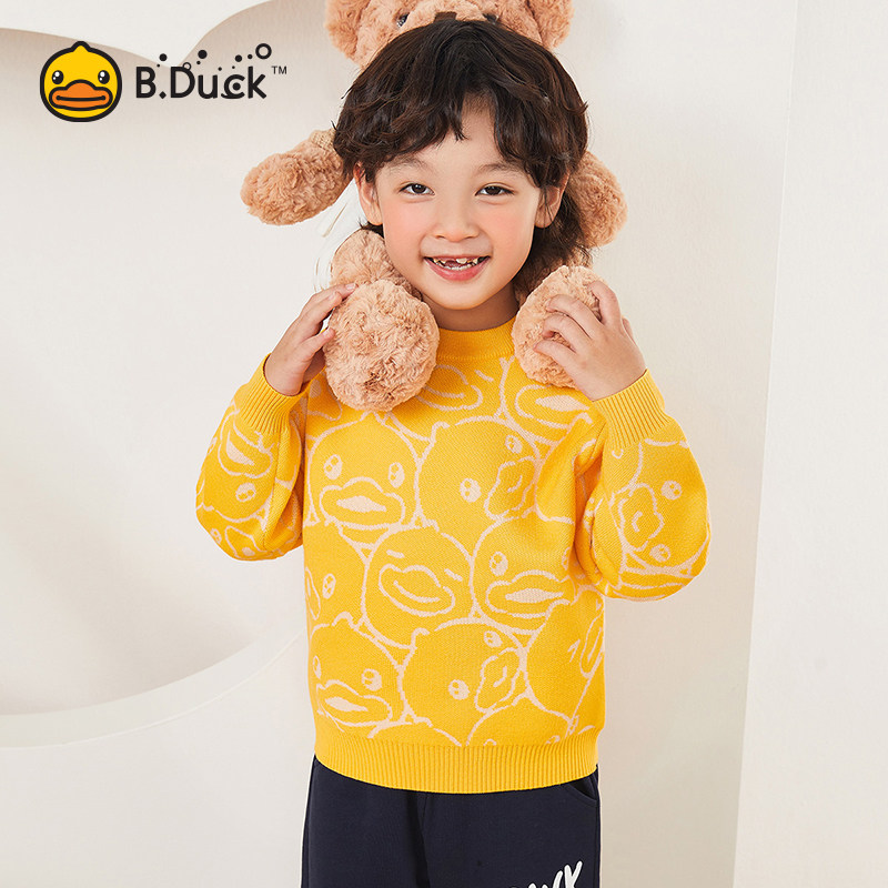 B.Duck Children s Clothing Boys Sweaters Baby Sweaters Winter 2023 New
