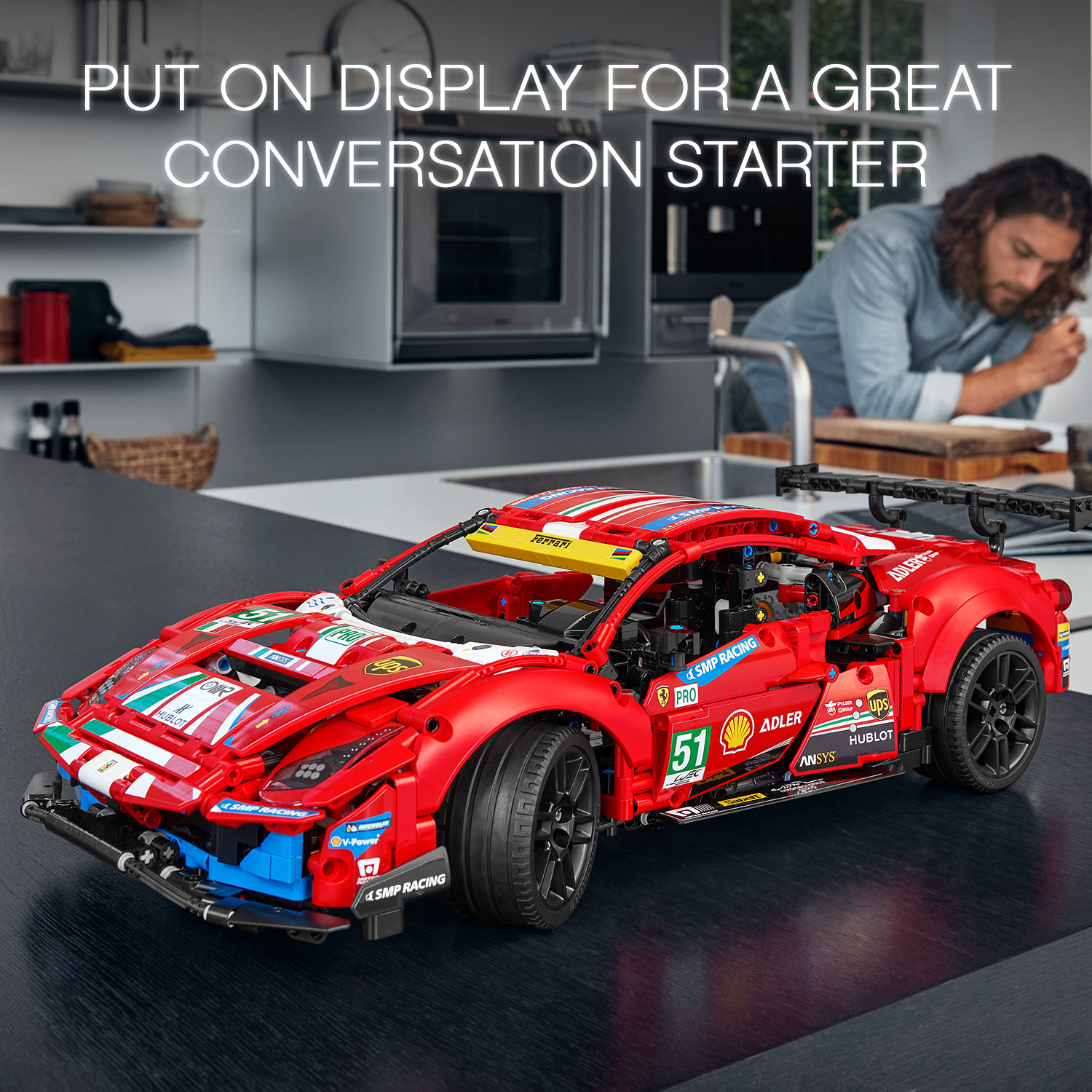 LEGO TECHNIC 42125 Đồ Chơi Lắp Ráp Siêu Xe Ferrari 488 GTE ( 1677 Chi tiết)