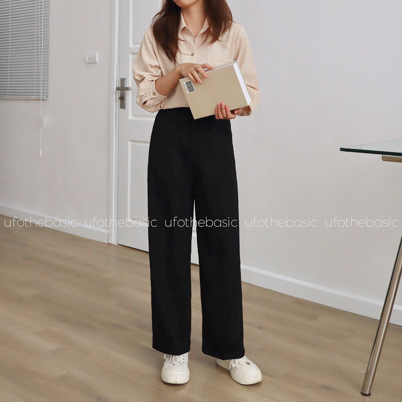 [Nhập LAZLOOK99 GIẢM 100K/500K] Quần ống rộng dáng suông dài – Straight Trousers – ufo.thebasic