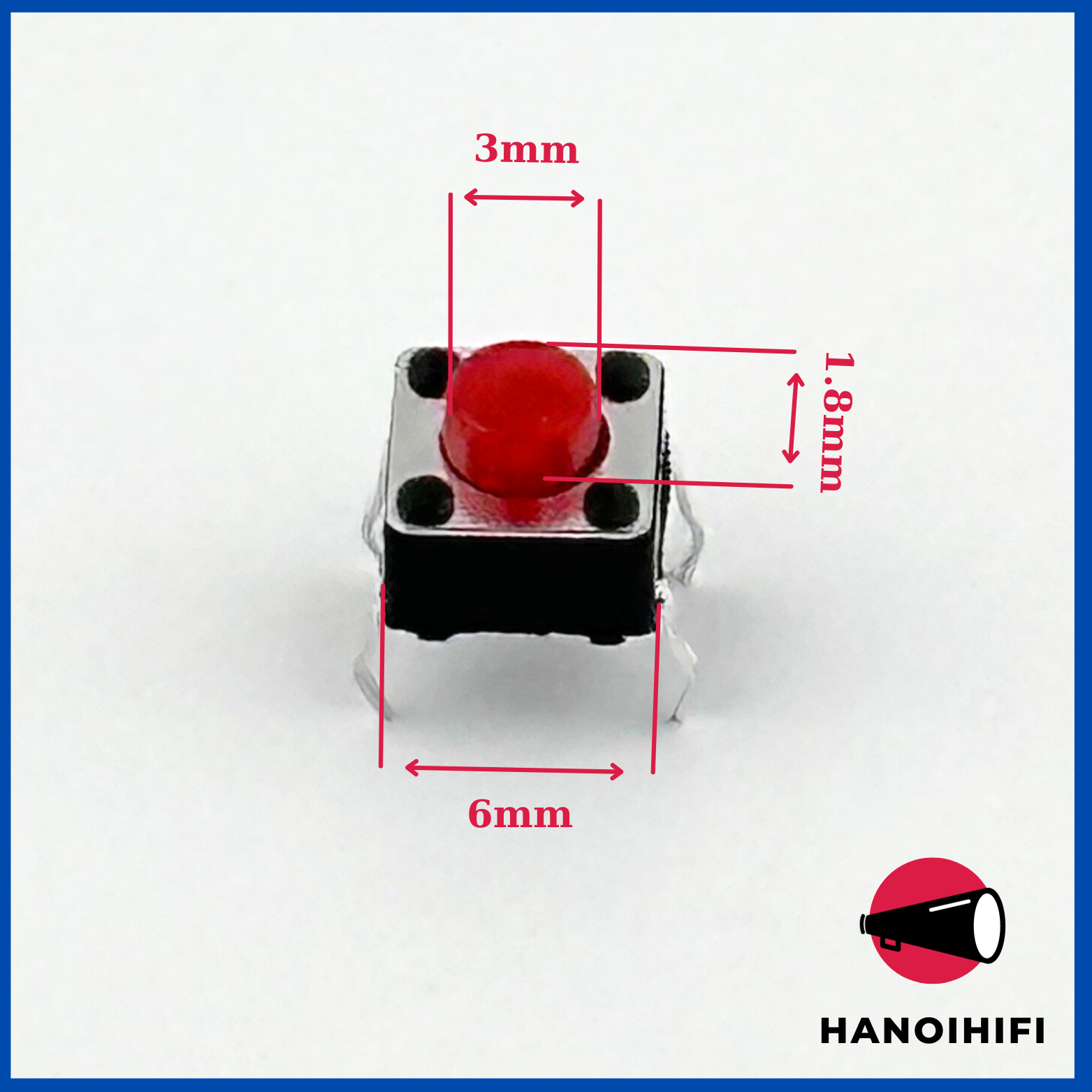Gói 5 nút nhấn 4 chân 6x6x4.3mm 6x6x5mm phím bấm 4 chân nhấn nhả