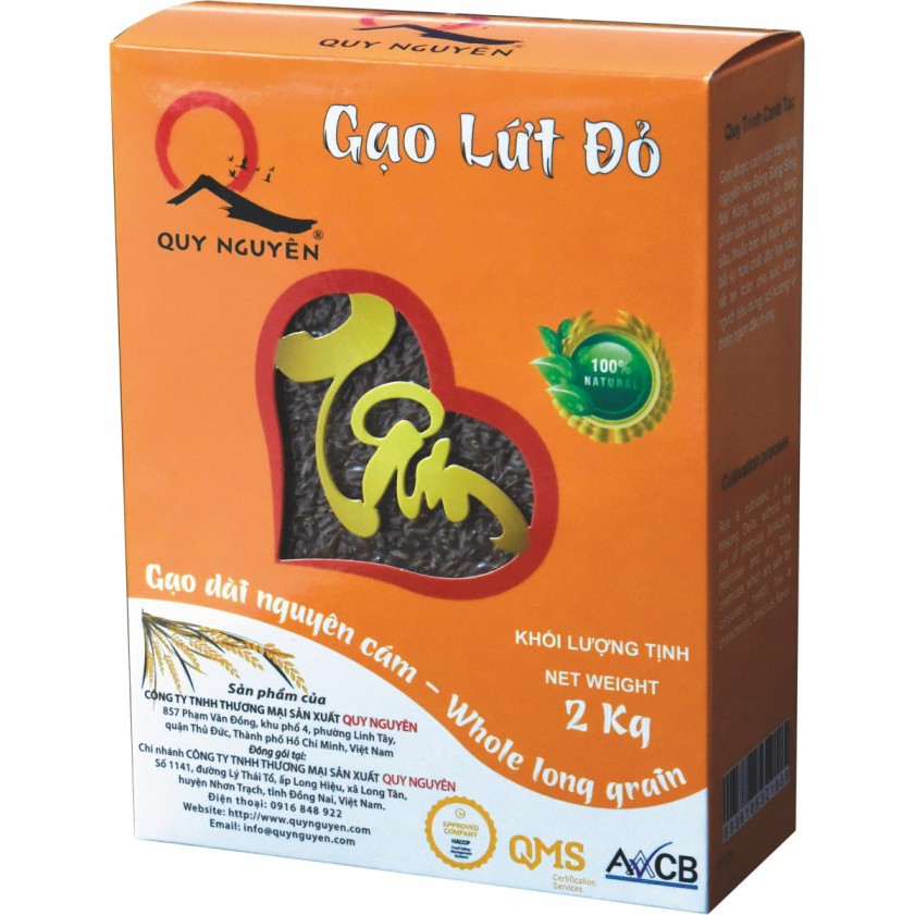Gạo lứt đỏ quy nguyên hộp 2kg