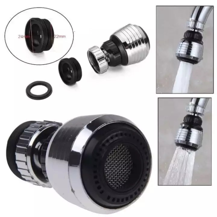 [HCM]Đầu Lọc Tăng Áp Lực Nước Inox (Đen)