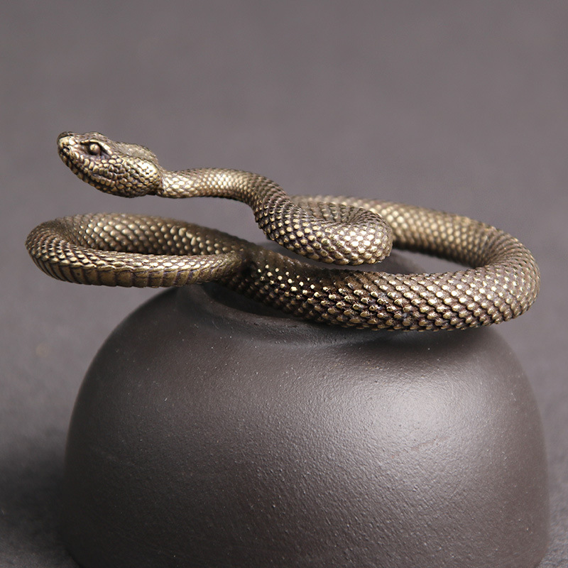 Tượng Phong Thủy Hình Con Rắn (Kích Thước: 5.2cm x 1.3cm)
