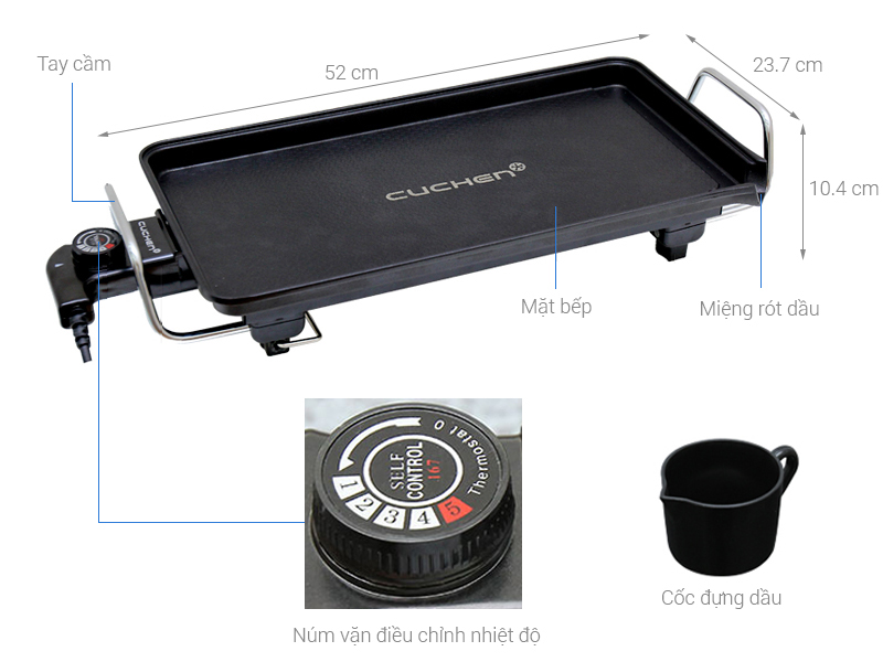 [HCM]Bếp nướng điện Cuchen CHG –NLS15