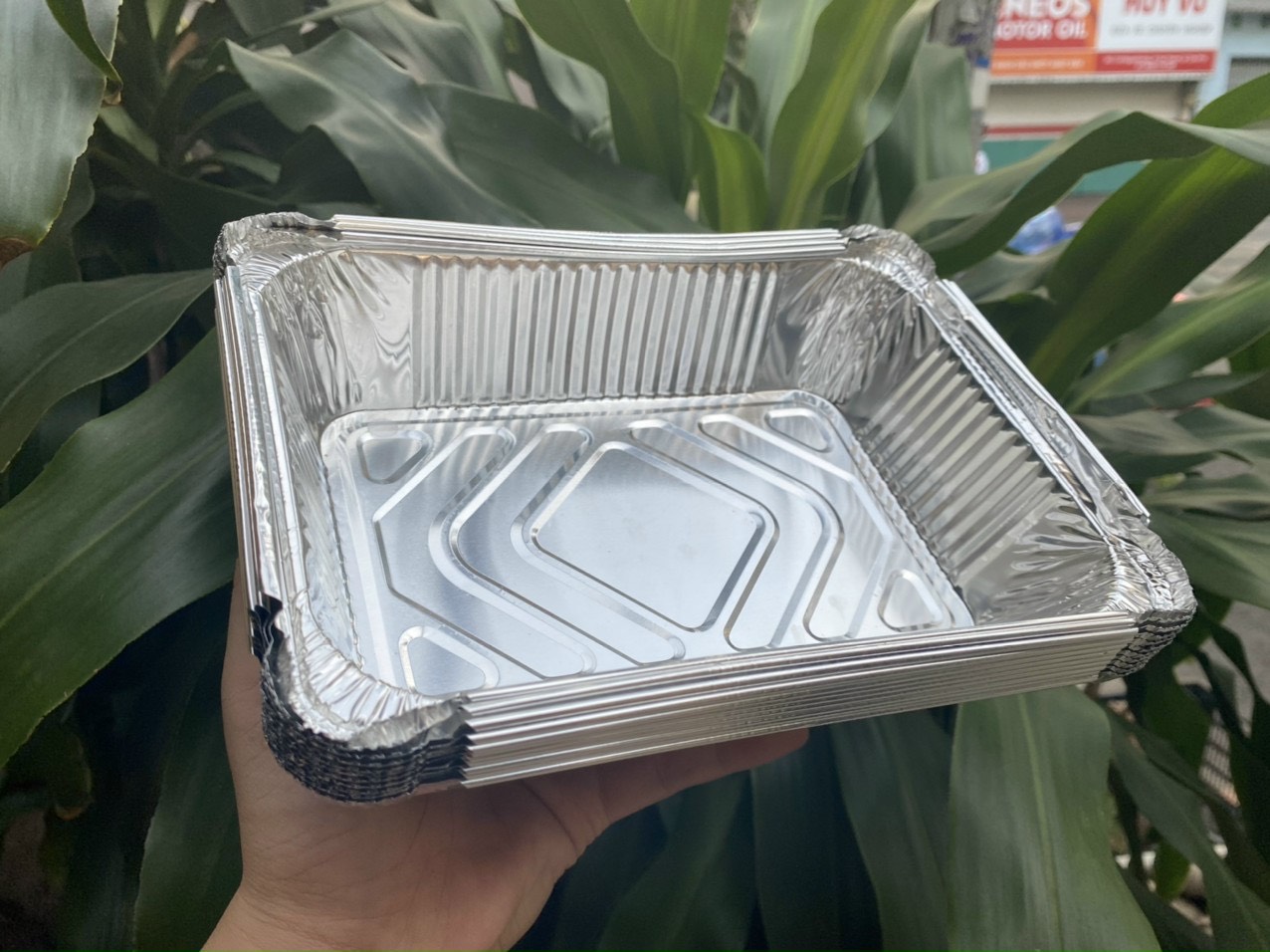 SET 10 Khay giấy bạc nướng hình chữ nhật