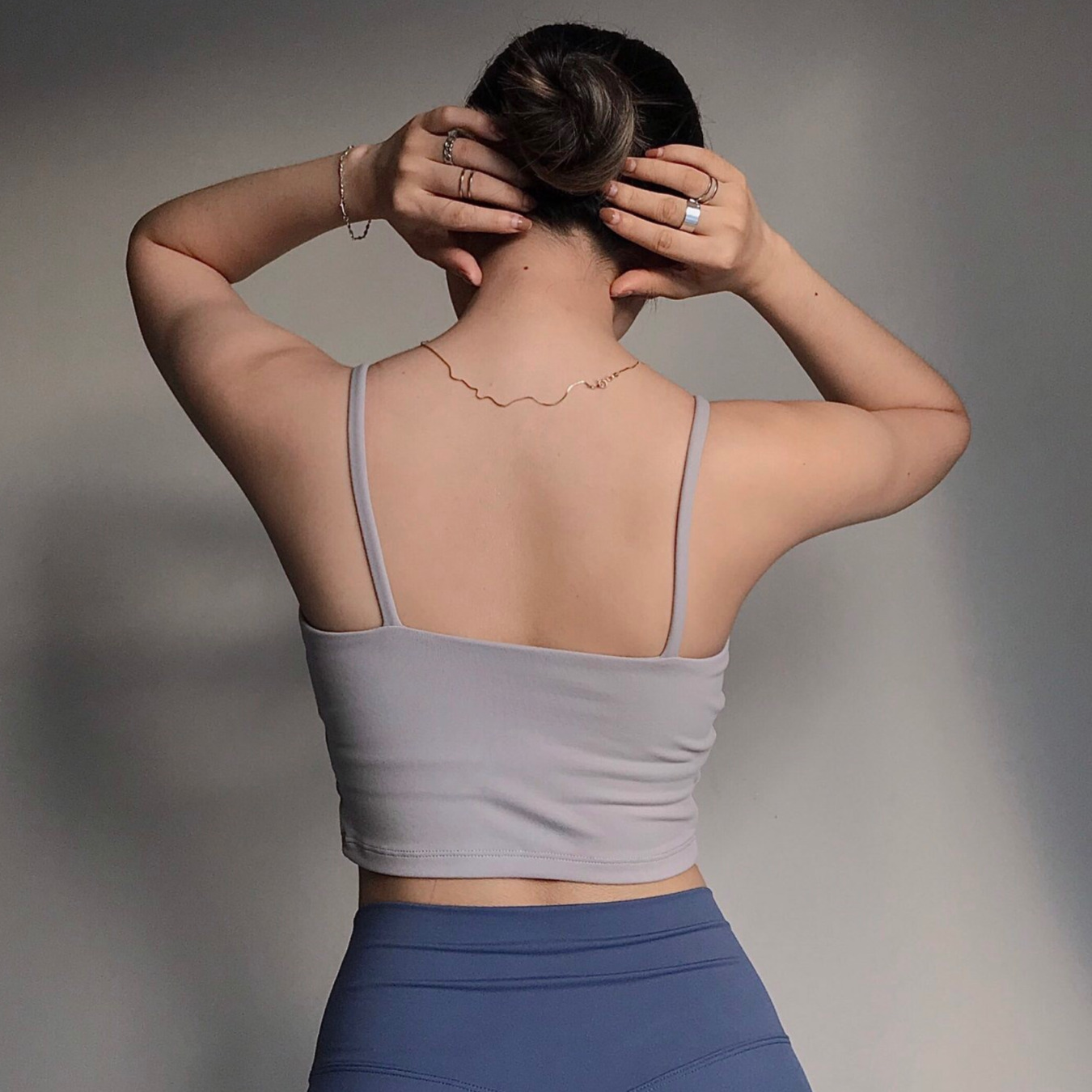 Áo ngực thể thao RYACTIVE -  STRAPPY CROPTANK Grey
