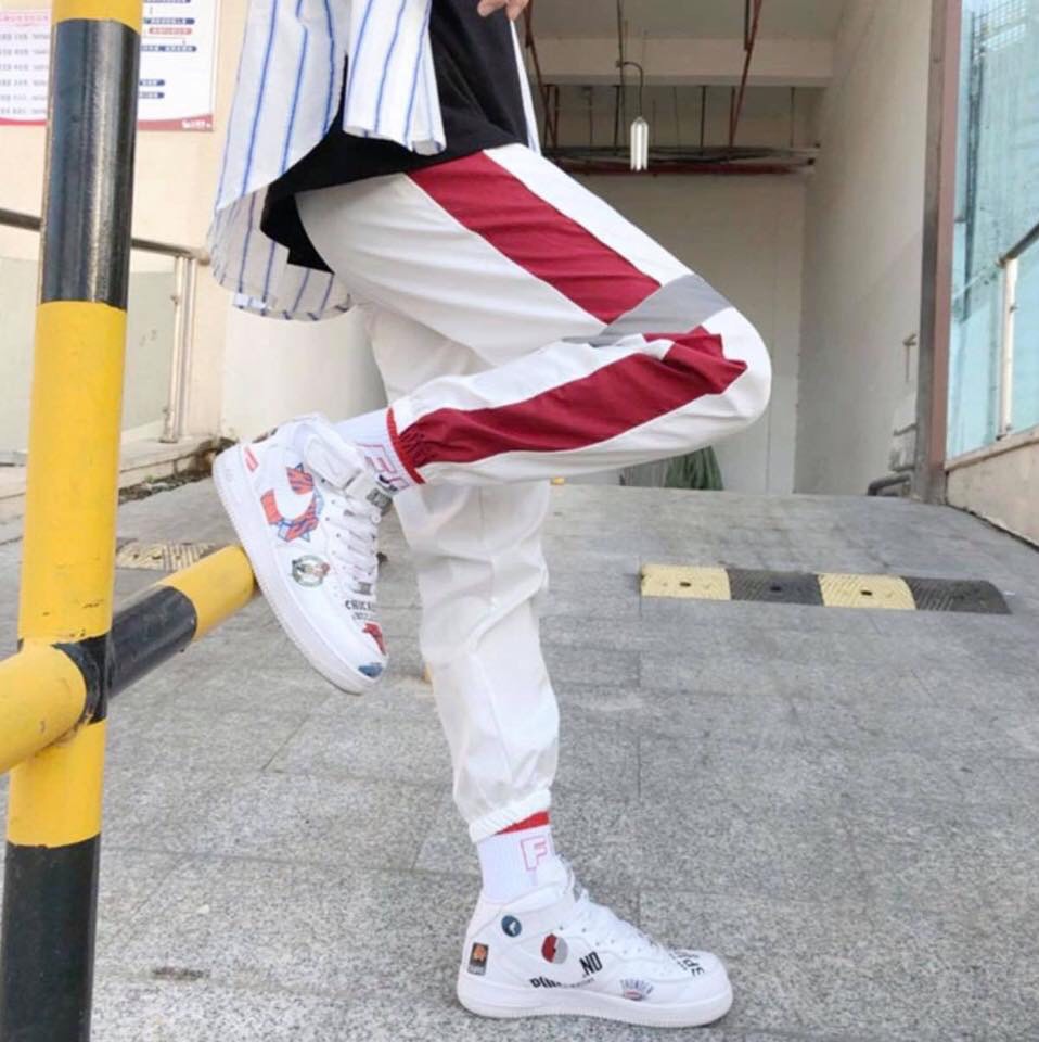 [Hoàn Tiền 15%] [HCM]Quần Jogger Sọc PHẢN QUANG 2 Bên Nam Nữ Đều Mang Được