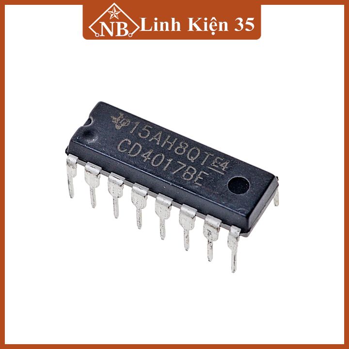CD4017, IC đếm thập phân CD4017 chân cắm DIP16/ chân dán SOP16