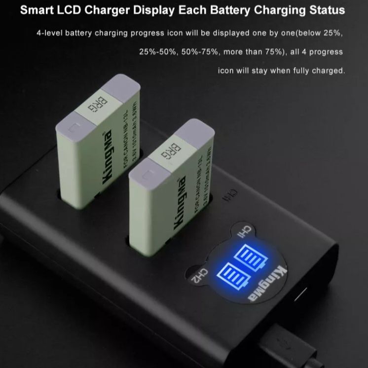 Sạc Pin Đôi Cho Canon NB-12L / NB-13L Cho Máy Ảnh Canon G7X G5X G9X SX720HS SX620 SX730 G7X Mark II G9X Mark II Mark2