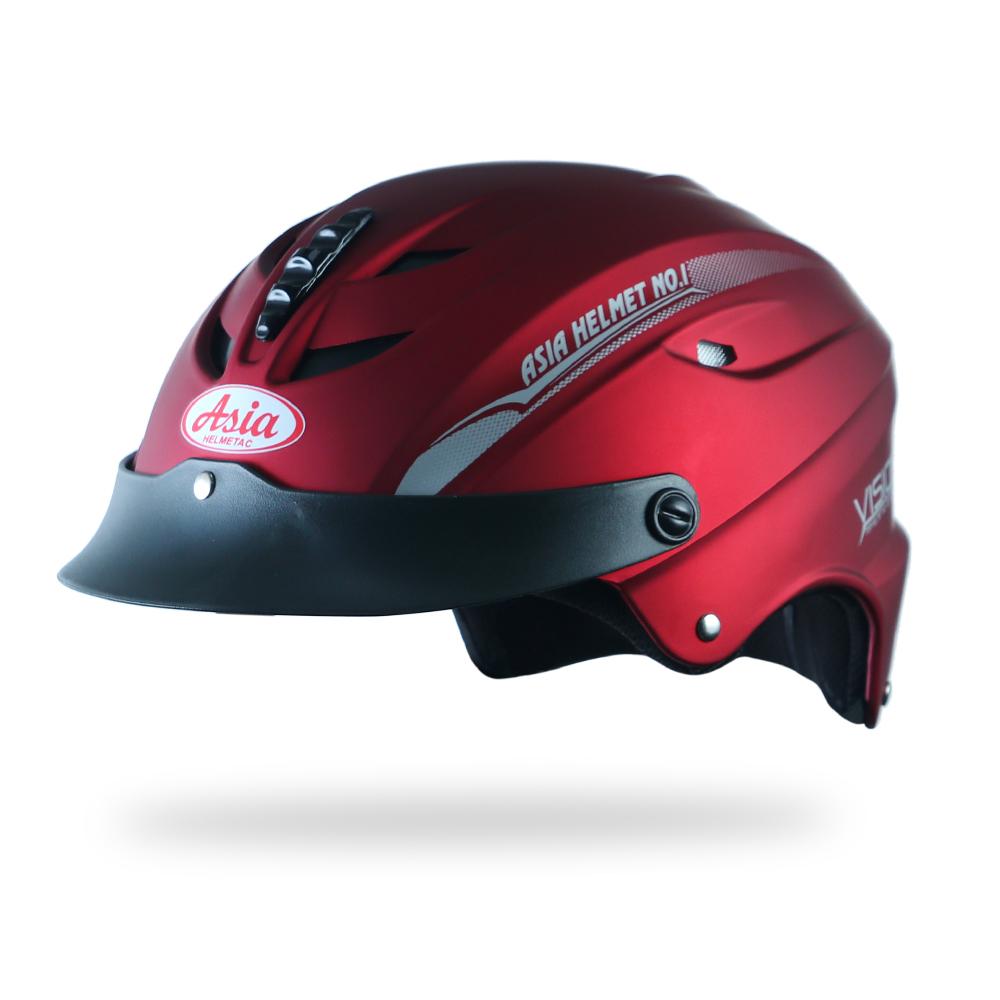 [NHÀ SẢN XUẤT] Mũ bảo hiểm nửa đầu có kính Asia Helmet MT-117LT - Trọng lượng nhẹ - Thoáng mát - Phù hợp với cả nam và nữ - Hàng chính hãng - Bảo hành 12 tháng | Trực tiếp từ NSX