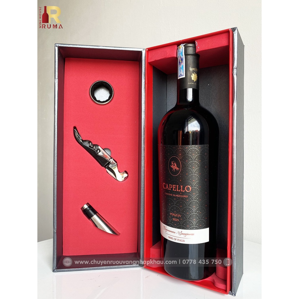 Set quà tặng tết Vang Ý Capello - Hộp PK