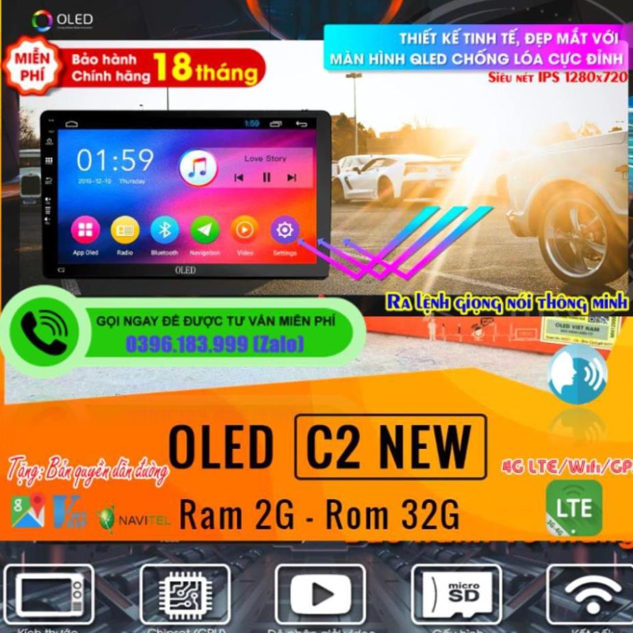 Màn hình android oled c2 new theo xe xpander 2018- 2021 kèm dưỡng và jack nguồn