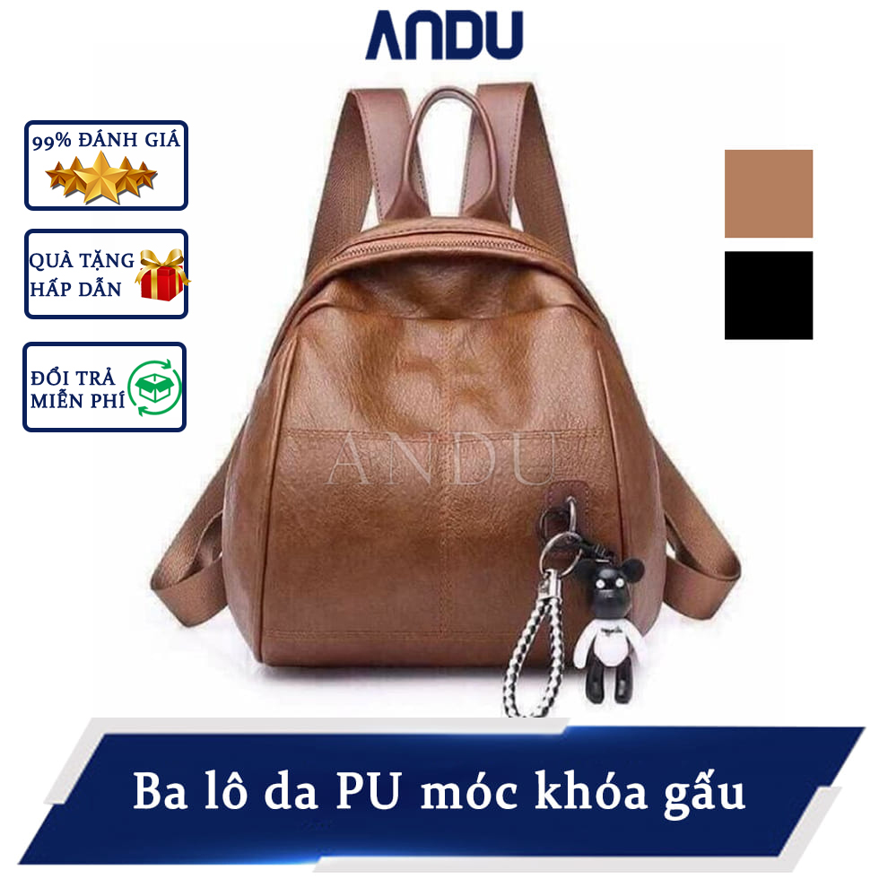 Balo nữ da gấu pu phong cách hàn quốc balo thời trang chất da mềm