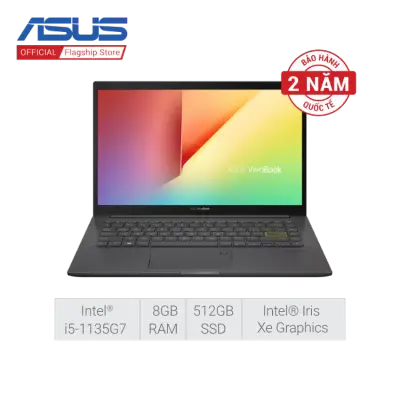 Laptop ASUS Vivobook A A415EA-EB1474W (  I5-1135G7/RAM 8GB/512GB SSD/Intel® Iris Xe Graphics/14 inch FHD/Win 11)