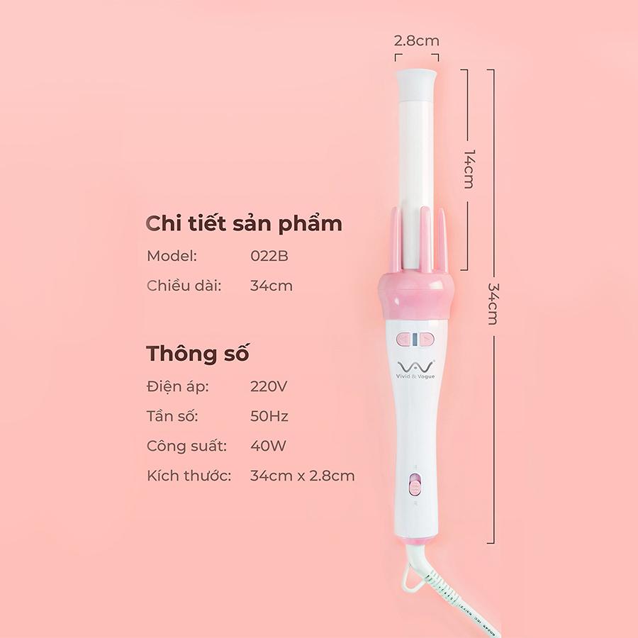 Máy uốn xoăn tóc tự động 360 Vivid&Vogue