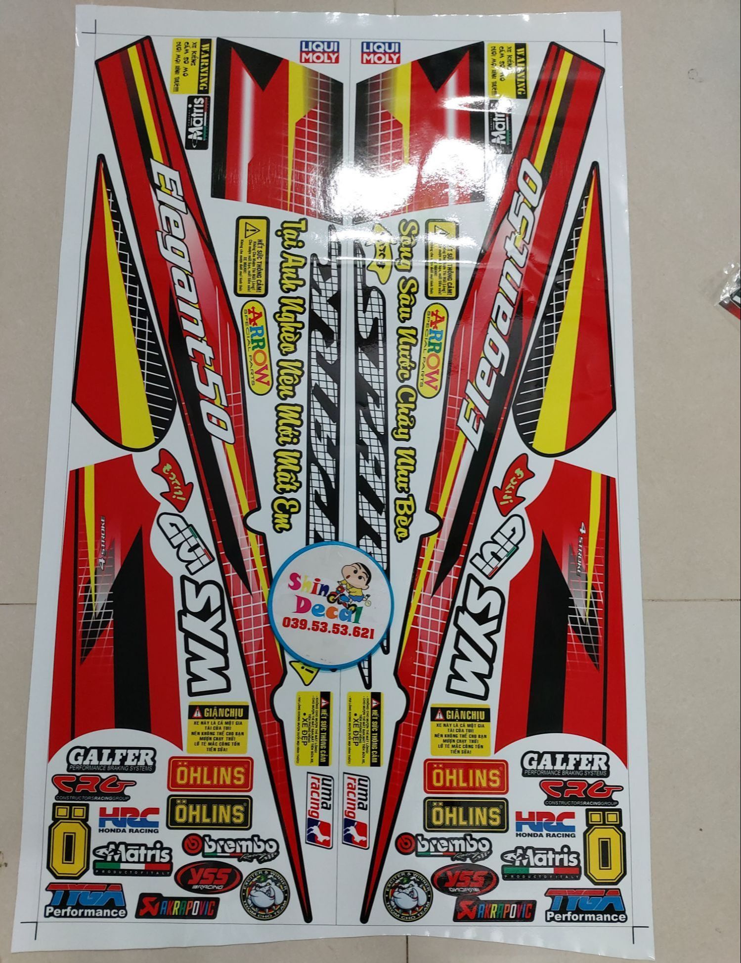 Tem elegant 50 spark sọc vuông