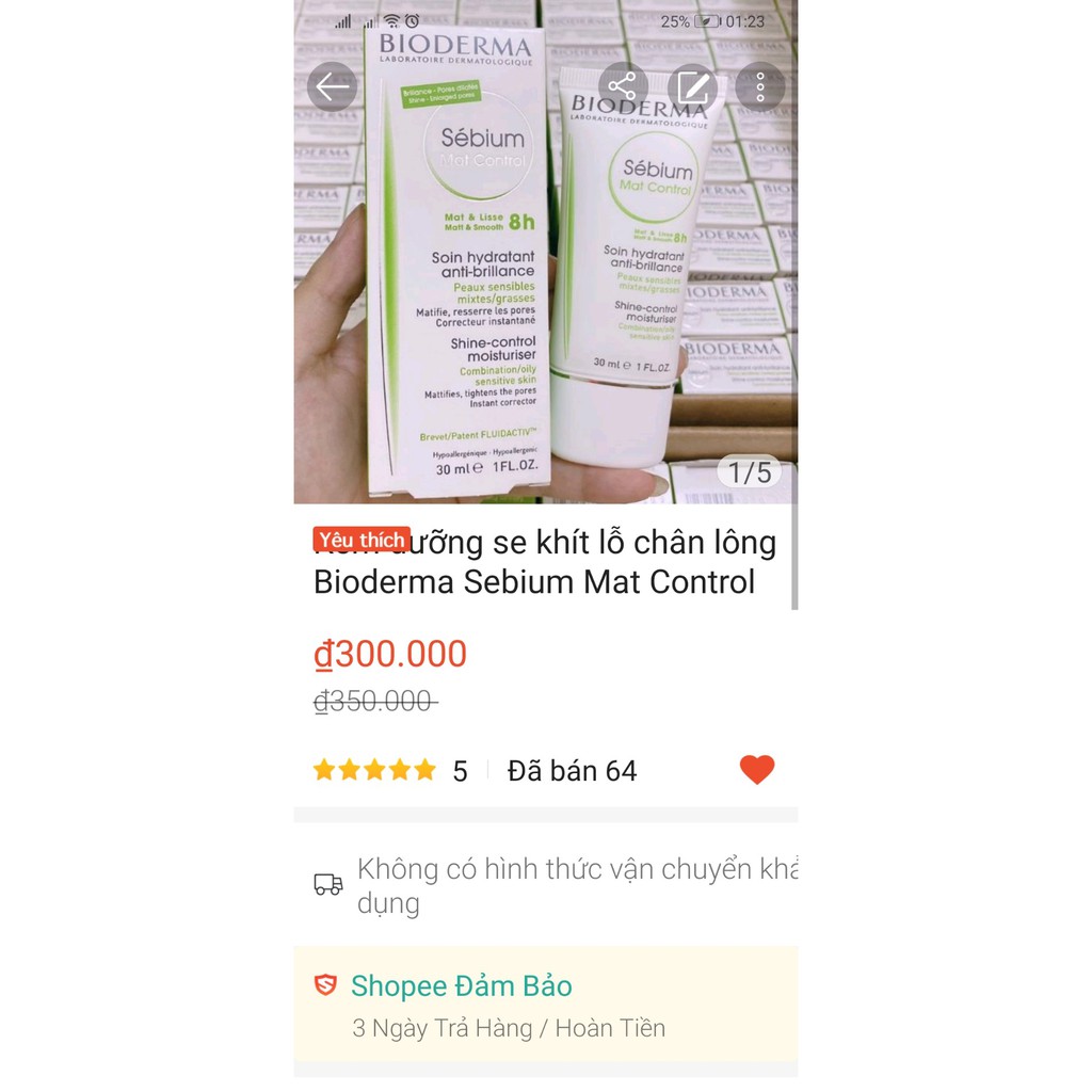 Kem Dưỡng Kiềm Dầu Bioderma Sébium Mat Control (30ml)