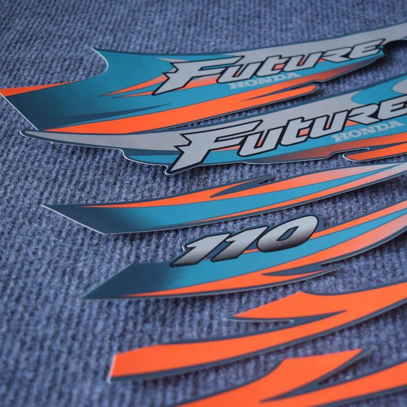 Tem trang trí xe máy CHO FUTURE 1 ( MÀU XANH NGỌC )