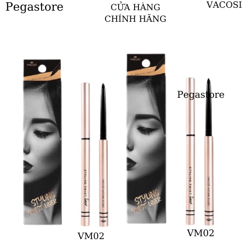 Chì vặn kẻ mắt VACOSI NATURAL STUDIO dạng gel (đen) VM02 - Pegastore