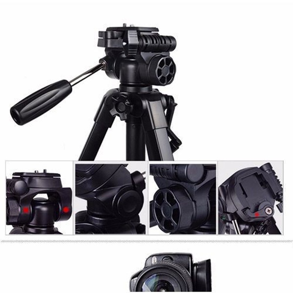 Chân máy ảnh tripod Yunteng VCT-668 (tặng kẹp điện thoại và remote bluetooth)