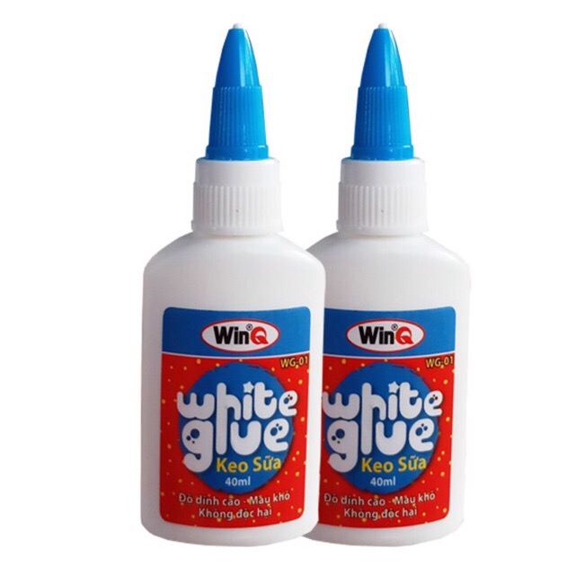 Keo sữa Winq loại 40ml (dán , giấy , vải, gỗ... Thủ công) - 1 Chai