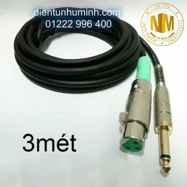 Dây micro loại tốt 3m - dây canon ra 6ly