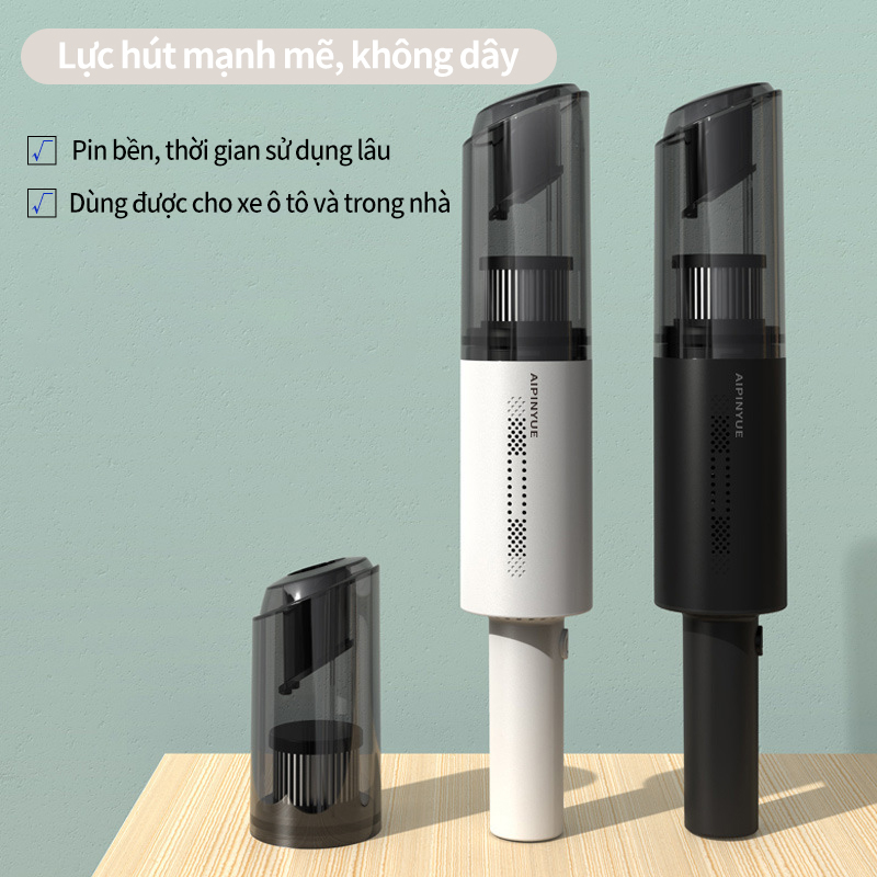 Máy hút bụi mini cầm tay không dây, máy hút bụi cầm tay có đèn, máy hút bụi mini xe ô tô và trong nhà, máy hút, công suất lớn