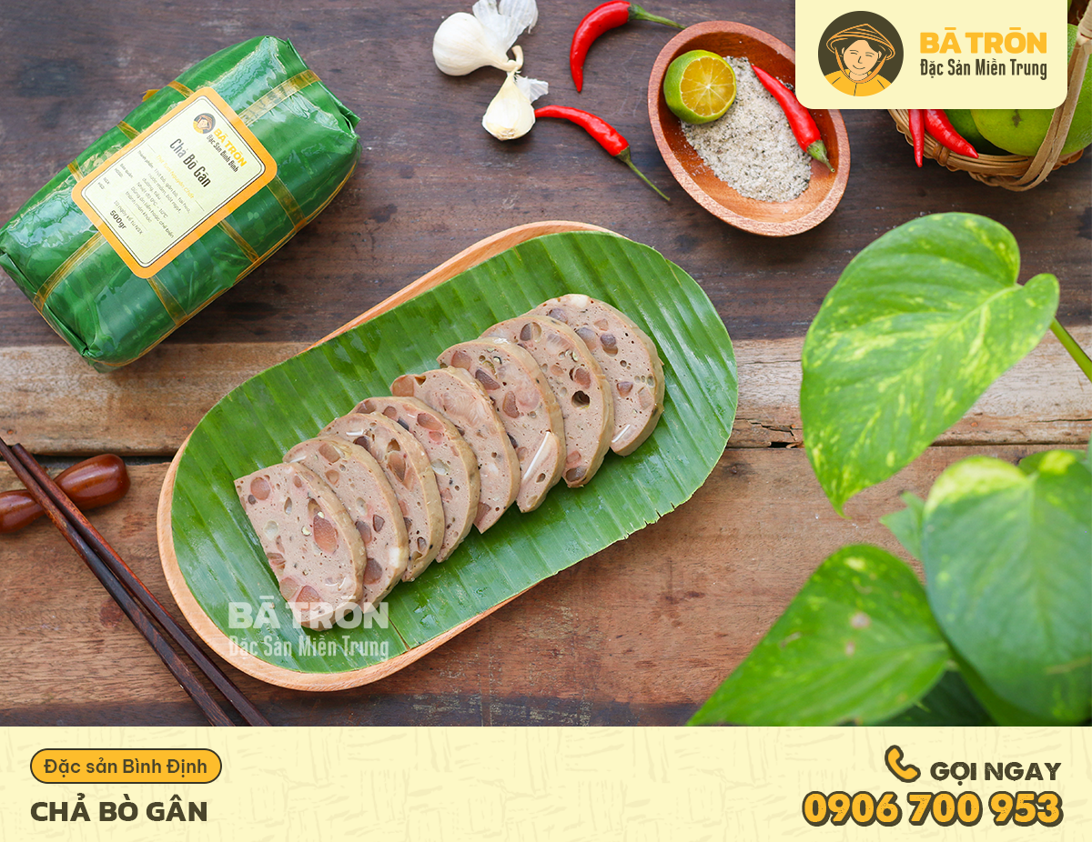 [HCM]Chả Bò Gân 500gr Đặc Sản Bình Định Bà Tròn