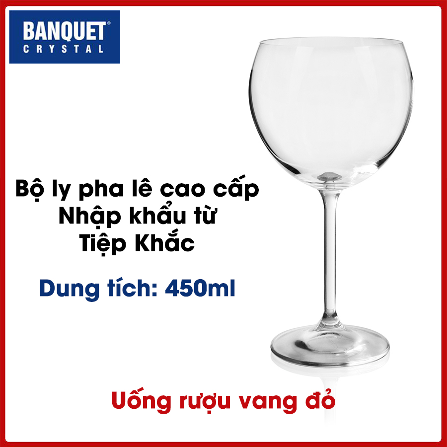 [HCM]Bộ ly pha lê Bistro uống vang đỏ dung tích 450ml (BIS450)