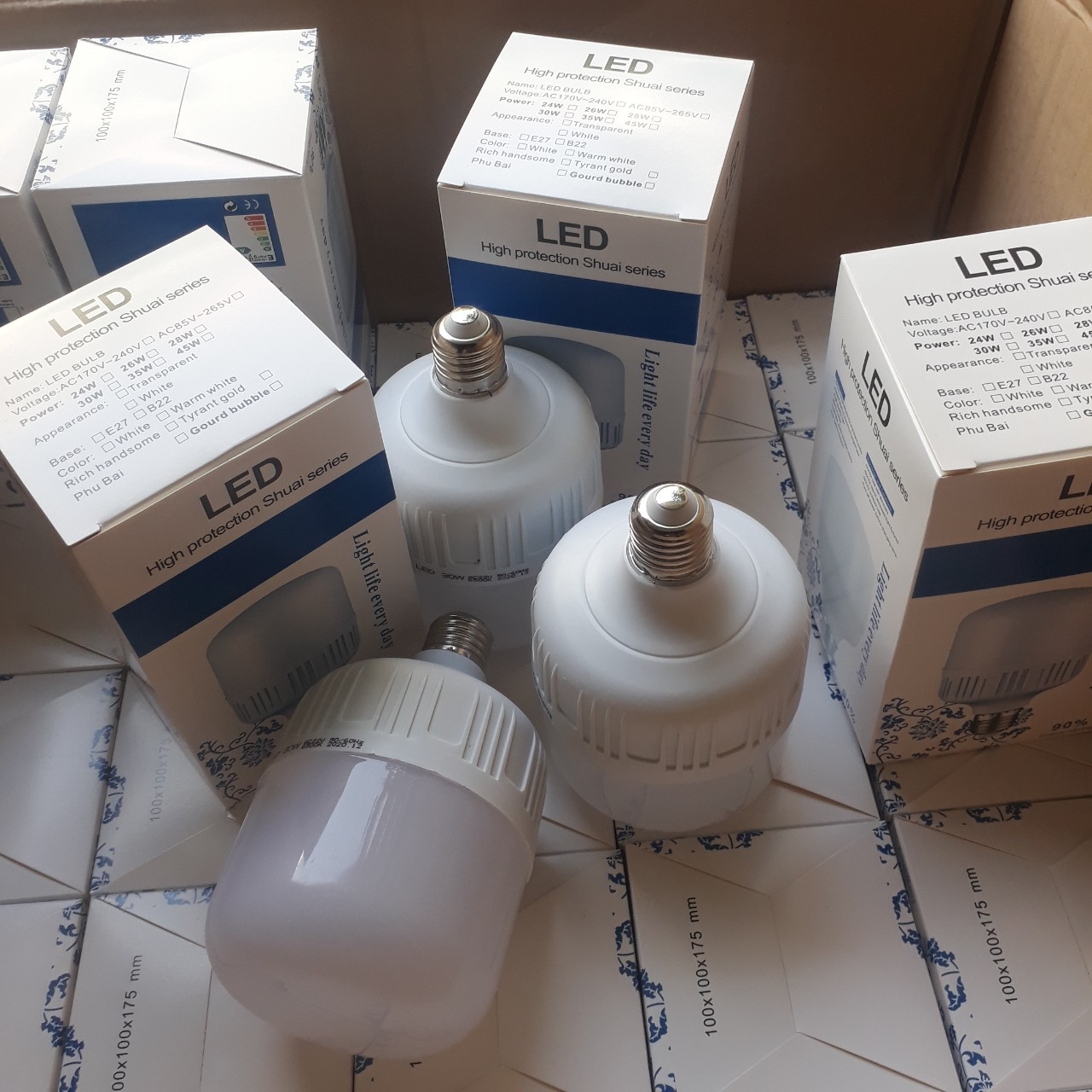 Bóng đèn Led trụ 10w 15w 20w 30w 40w 50w bup trụ T bulb siêu sáng tiết kiệm điện kín chống