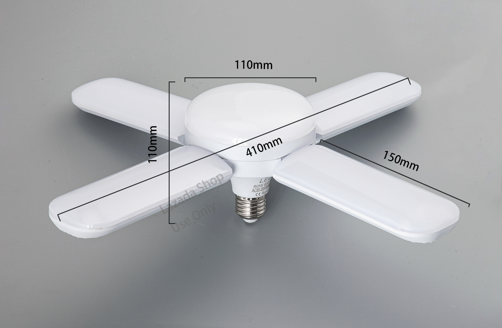 Bóng Đèn Led Hình 3 Cánh Quạt  45W 4 Cánh Quạt+1 công suất 60W 5 Cánh Quạt+1 75W chuẩn đuôi E27 ánh sáng trắng siêu sáng