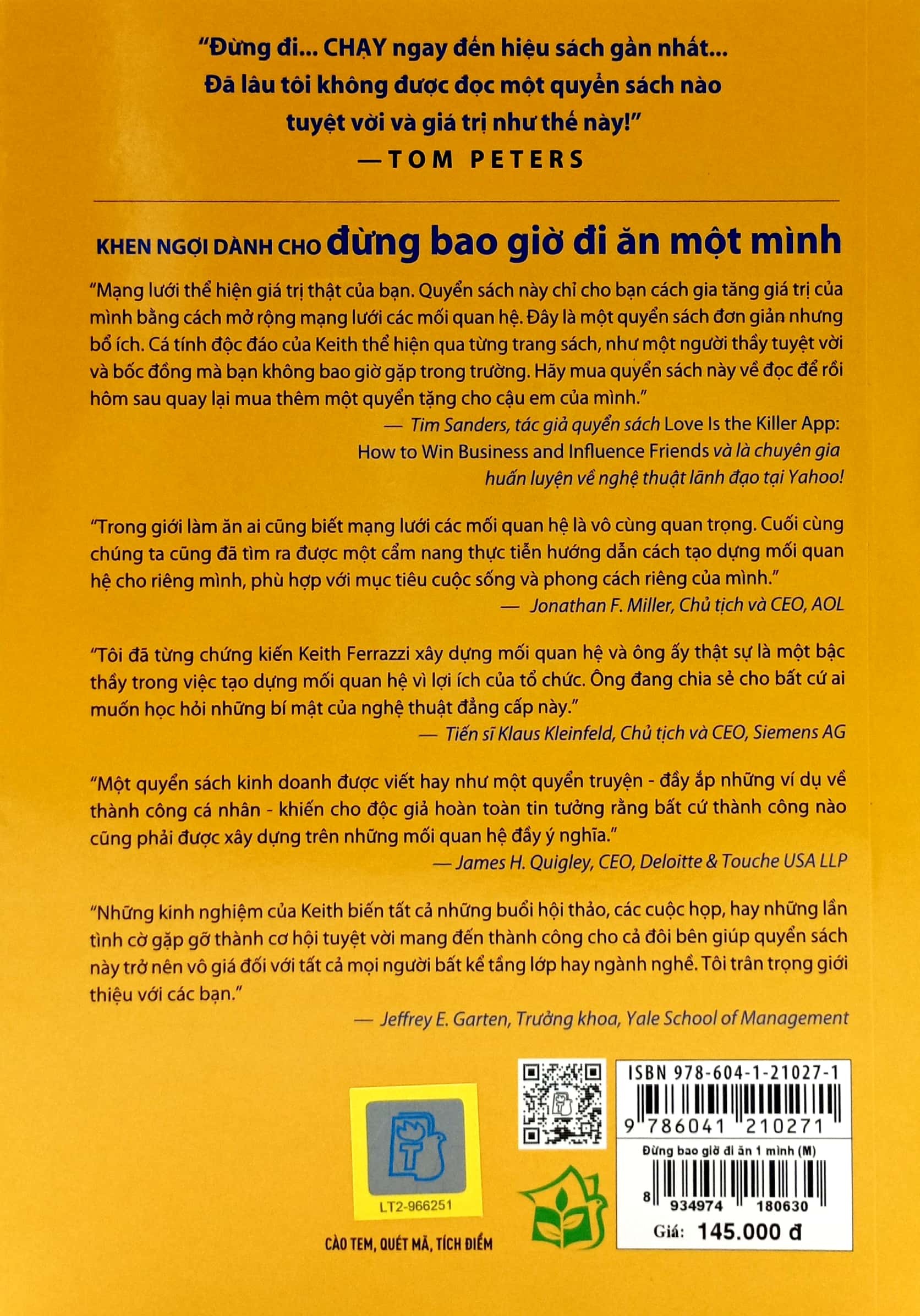 Sách: Đừng Bao Giờ Đi Ăn Một Mình