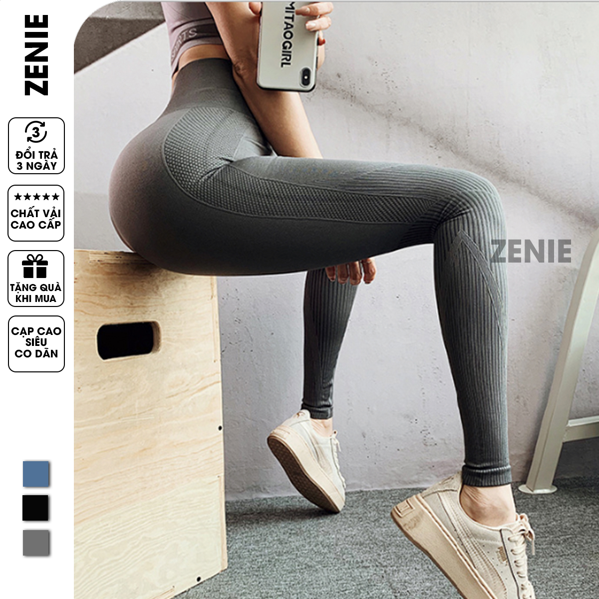 Quần tập Gym Legging Basic Thanh Lịch Siêu Co Dãn Nâng Mông Tôn Dáng Q07
