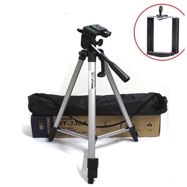 Gậy Chụp Ảnh Tripod 330A Cao 1345Mm Bệ Đỡ Đa Năng Máy Ảnh Điện Thoại