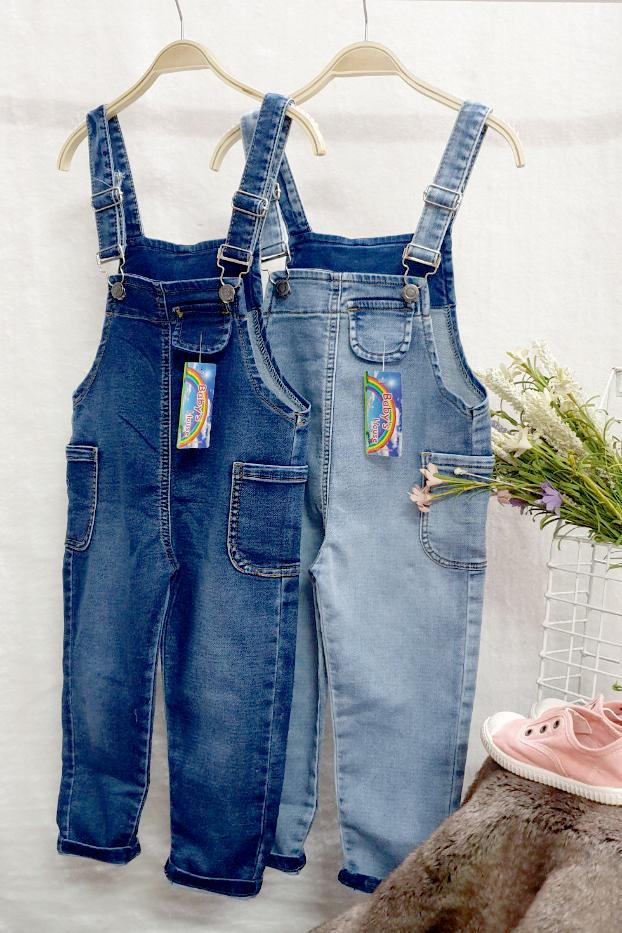 Yếm jean dài cho bé gái siêu cute