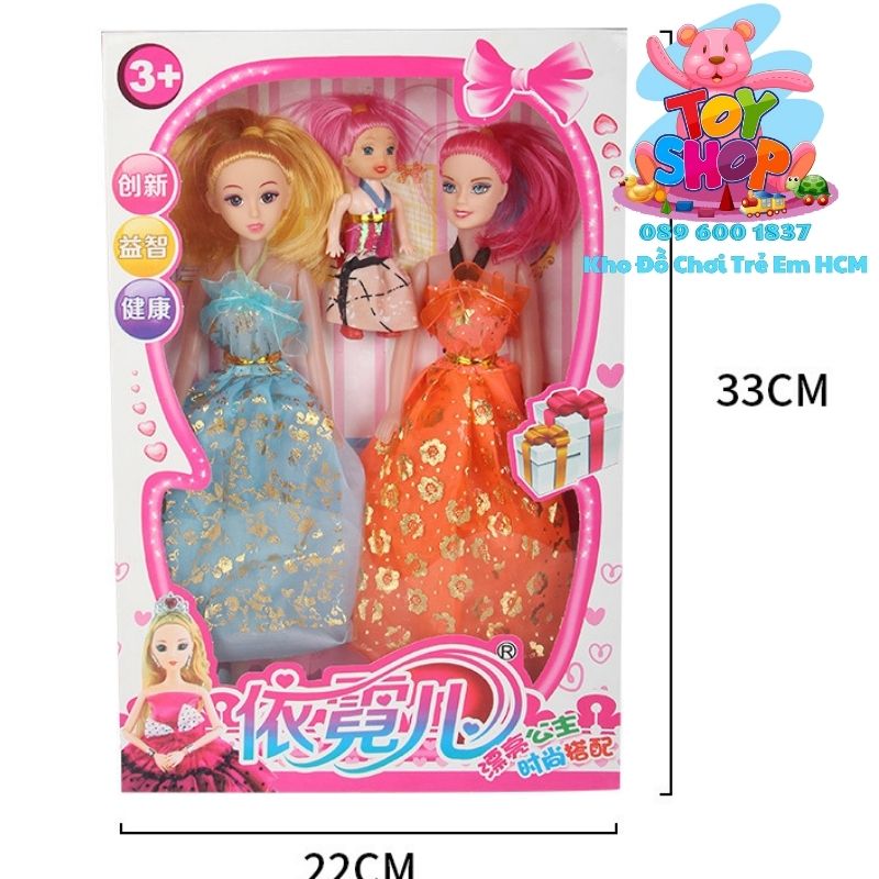 (Sỉ) Set Đồ Chơi 3 Búp Bê Barbie – Đồ Chơi Cho Bé (165)